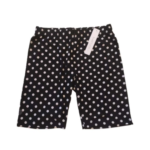 Sweetlegs black & white polka dot bike shorts NWT - Picture 2 of 10